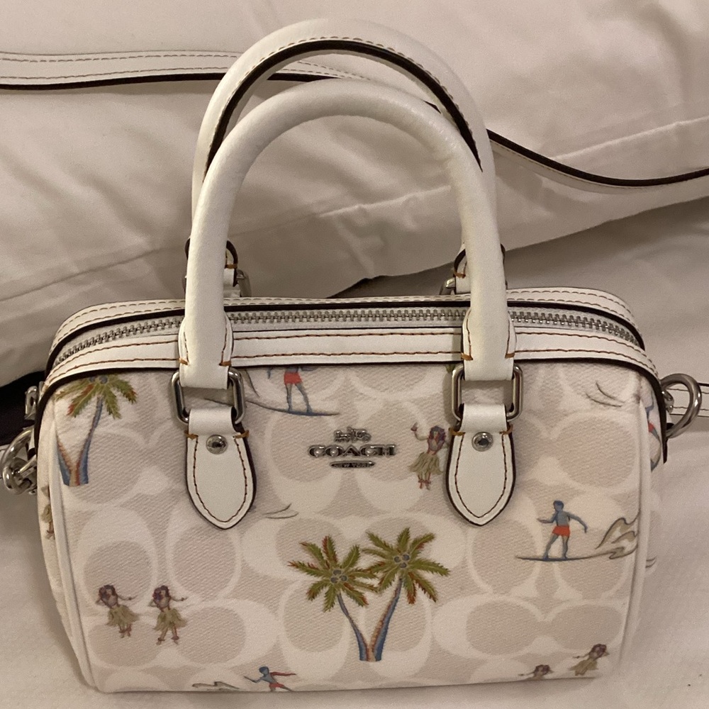 Coach Mini Rowan Crossbody In Signature Canvas With Hula Print - Picture 3 of 16